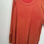 White Birch NEW Rust Orange Asymmetric Tunic with Shoulder Cutout Size 3XL Photo 2