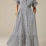 J.Crew NEW  Factory Amelia Maxi Shirt Dress In Stripe Cotton Poplin Photo 0