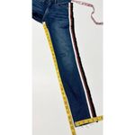 frame denim Frame Le High Skinny Multi Tape Stripe Skinny Jeans Raw Hem Dark Wash Size 24 Photo 6