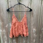 FP One Carrie Babydoll Flowy Cami Tank Top Rare Terracotta Orange Color Medium Photo 1