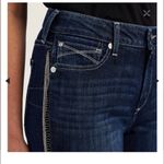 Ariat  R.E.A.L HIGH RISE FLARE w FRINGE LADIES JEANS Size 29L Photo 1