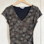 Nine West Vtg Y2K Textured Surplice Sheath Midi Dress Gypsy Art Grungefairy M Photo 1