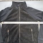 Zelos  Womens Full Zip Teddy Sherpa Mixed Medía Sweater Jacket Size M Black Photo 9