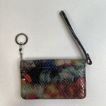 Hobo International Wristlet Key ID Holder Fold Over Snap Snakeskin Embossed Photo 3