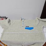 Patagonia LW Synchilla Snap-T Fleece P/O - Oatmeal Heather w/Vessel Blue- W'S XL Photo 6