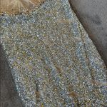 Dave and Johnny  One Shoulder Gold Sequin Tulle Dress SIZE 15/16 Photo 5