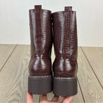 Olivia Miller Women's Freya Lug Sole Combat Booties 11M Brown Croc $95 Photo 7