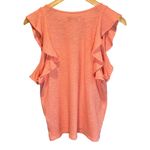 Madewell Texture & Thread Ruffle Sleeve Tank-Top - size Small Photo 5