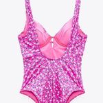 ZARA  pink floral swimsuit Photo 1