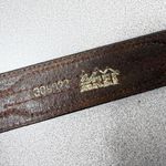 REI Beaded Leather Belt 30 Brown Colorful Stitched Western Southwest *No Buckle Photo 9