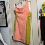 Outdoor Voices π NWT One Shoulder Colorblock Dress in Nectarine/Dijon Photo 2