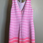 Lilly Pulitzer Women Stripe Shift Dress Sz Small Pink Eden Tropical Mini Dress Photo 8