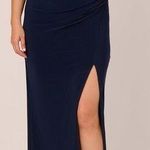 Adrianna Papell | Sleeveless Jersey Gown With Embellished Lace Cowl Back Photo 0