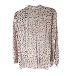 Velvet Heart Womens Cherry Print Button-Down Blouse Tie Collar M White/Red Photo 1