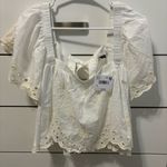 American Eagle  Tie Back Eyelet Crop Top NWT Photo 2