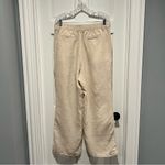 Lands' End High Rise Wide Leg Linen Pleated Light Tan Khaki Size 14 Pants 537648 Photo 3