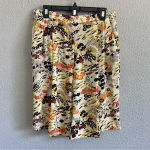 Topshop Idol Cream Floral Bloom Print City Wide Leg Size 8 Knee Length Photo 2