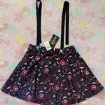 Hot Topic Emily The Strange Small Black Mini Skirt/Suspenders set (NWT) Photo 0