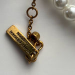 Kurt Geiger NWOT  White Pearl Necklace with Gold Pendant Photo 3