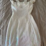 Lucy in the Sky White Glitter  Dress Mini Sequin Photo 0