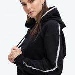 CHRLDR Black Hoodie With Silver Metallic Stripe M Black $118 Retail NWT Size M Photo 0