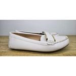 Calvin Klein  Women's Size 6.5 White Faux Leather Leonie Loafer Flats Photo 1