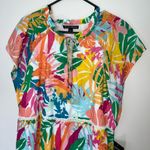 Boston Proper - NWT Abstract Forest Tiered Shift Dress Multi- Size Large Photo 3
