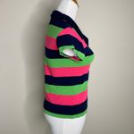 Girl Power Y2k Baby Tee Polo Stripe Pink Lime Green Blue Sz XS Photo 3