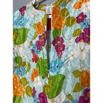 The Roberie Vintage 60s Embossed Floral House Dress Caftan Front Zip Size Medium Photo 2