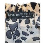 SheIn Animal Print Blouse Ruffle Cap Sleeve Button Front Top Women Size Large Photo 5