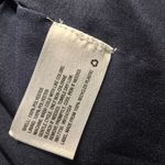 A New Day Elegant Navy Polka Dot One-Shoulder Dress Photo 12