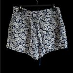 Free People  Navy Floral High Waist Shorts Photo 1