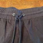 Athleta Linen blend charcoal Black Athletic Shorts Elastic Waist size 6 Photo 1