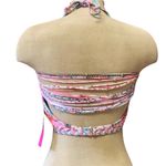 Last chance…Bikini Top Neon Strappy Halter Swimsuit Swim XL New Blue Size undefined Photo 1