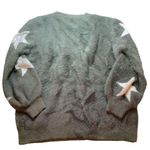 She & Sky Bubble Sleeve Fuzzy Star Sweater Photo 3