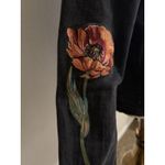 River Island  Womans Black Embroidered Jean Jacket Size 12 Photo 4