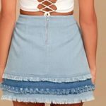 Lulus Like a Dream Light Wash Denim Mini Skirt Photo 8