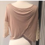 Delia's dELiA*s Beige Sheer Lace Top Photo 1
