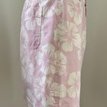 New Frontier Lavender/White Cotton Hibiscus Print Skirt sz 4 Purple Photo 2