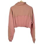 POL Boutique Pink French Terry Cropped Knit Sweater S Photo 2