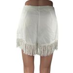 Sincerely Jules White High Waisted Fringe Hem Frayed Boho Mini Shorts Size S Photo 2