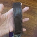 Vintage Y2K Retro Brown Leather Purple Fur Whimsogoth Feminine Women's Hand Bag Photo 4