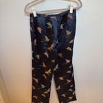 Vintage Butterfly‎ Print Rayon Blend Pants Dressy Career Size 10 Black Photo 5