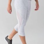 Lululemon womens size 6 run with the sun crop leggings white space nimbus luxtre Photo 0