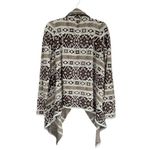 Billabong S5 Tribal Pattern Open Front Cardigan Sweater Large Photo 4