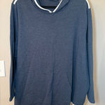 AnyBody Hoodie Sweatshirt White Blue‎ Size 3X Blue Photo 0