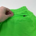 Zyia  Bright Neon Green Velocity Lined Athletic Shorts Photo 5