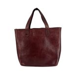 Madewell Small Transport Leather Crossbody Burgundy Leather Tote Bag Photo 2