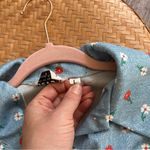 Vintage 1970’s retro floral‎ printed bodysuit play suit women’s size L Blue Size L Photo 6