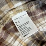 American Eagle  Women’s Oversized Plaid Flannel Button Up Collar size Medium Photo 7